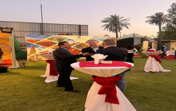 On 09 July, Ambassador Soumen Bagchi hosted a dinner for 35 Iraqi diplomats on their return from successful completion of the 5th Special Course conducted by SSIFS in India. Dr. Hisham Al Alawi, Deputy Minister, Ministry of Foreign Affairs and Ms. Abeer Khaleefah, Deputy Dean of Iraqi FSI, graced the occasion. Both sides emphasized the importance of India-Iraq bilateral relations and the need for continued efforts to further strengthen them. Diplomats who undertook the course shared their views, and expressed appreciation for the training, hospitality, and cultural experiences during their stay.